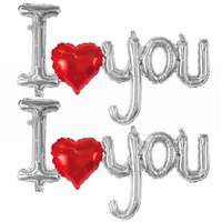 2024 nouveau je t'aime Alphabet feuille ballon coeur fête toile de fond ballons pour la saint-valentin bannière décoration de fête de mariage