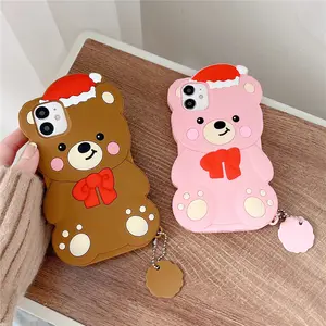 Supplier Wholesale Bear Creative Shockproof Protective Phone Case Girls Silicon De Case For Iphone