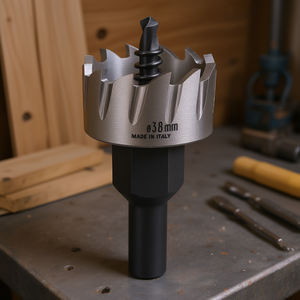Scie cloche HSS Ttake 38 mm fabriquée en Italie pour le perçage du bois et du métal - Product Image 3