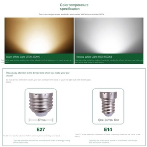 หลอดไฟ LED 12W แบบเทียนอิเล็กทรอนิกส์ กระแสคงที่ ไม่มีแสงกระพริบ 3000K 6000K ขั้วเกลียว E14 แรงดันไฟฟ้า 85-265V ตัวเรือนอะลูมิเนียม - Product Image 4