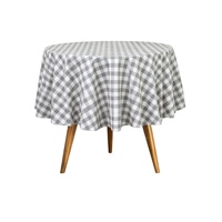 Nappe Ronde Jetable Personnalisée Noire et Blanche en PEVA, Écologique, Imperméable, Anti-Rayures, pour Buffets, Fêtes et Marchés (Vente en Gros)