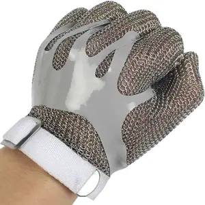 Hoge Kwaliteit Roestvrij Staal Metal Mesh Zuur-Alkali Bestendig En Snijden Bestendig Butcher Werk Gebruik Hand Handschoenen