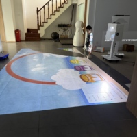 Le système de projection interactif sol/mur prend en charge 8 projecteurs avec des effets personnalisés