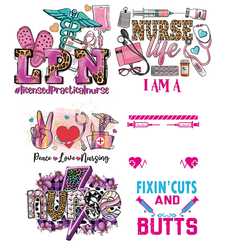 Dtf Y Tá Vinyl In T Áo Sơ Mi Truyền Nhiệt Dtf Logo Sticker Y Tá Dtf In Sticker Cho T-Shirts Truyền Nhiệt