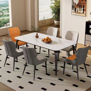 <span class=keywords><strong>Chaise</strong></span> en cuir de luxe la plus populaire pour salle à manger, design moderne et minimaliste, idéale pour hôtel, restaurant, loisirs, confortable et moelleuse - Product Image 5