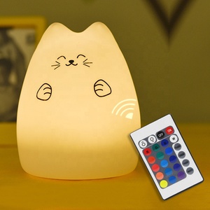 <strong>Night</strong> <strong>Light</strong> for Kids Portable Silicone Colorful LED Smile Cute Kawaii Nightlight <strong>Cat</strong> Lamp Baby <strong>Night</strong> <strong>Light</strong> - Product Image 3