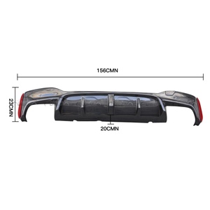 3D Style Carbon Fiber Rear Diffuser Bumper Lip <b>Splitters</b> Fin Spoiler Flaps for BMW 5 Series G30 F90 M5 - Product Image 6