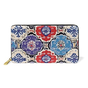 Indian Aztec <b>Ladies</b> PU Leather Clutch <b>Wallet</b> Zip Around Phone Purse Card Holder Organizer Custom Design Long <b>Wallets</b> for Women - Product Image 6