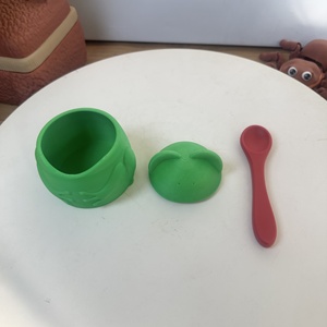 ภาชนะใส่เกลือรูปกบ PLA สำหรับตกแต่งห้องครัว  กระปุกเกลือรูปกบพิมพ์ 3 มิติ พร้อมช้อน - Product Image 4