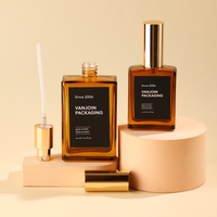 Vente en gros de flacons de parfum en verre résistant aux hautes températures de qualité supérieure, 30/50/100 ml, écologiques, rechargeables, vides, pour cosmétiques et huiles