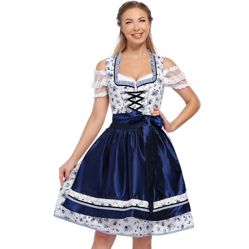 Bleu marine [Haut + Jupe + Tablier + Ruban]