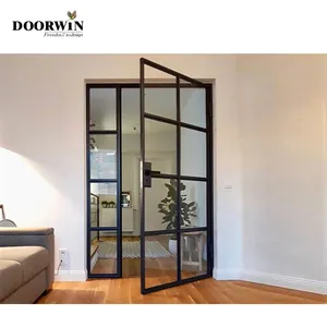 Doorwin grills design finished simple doors with tempered glass modern aluminum swing door