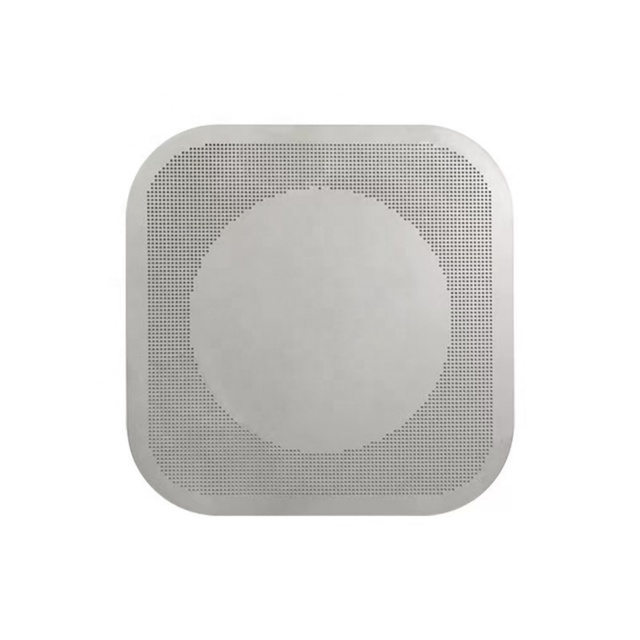 Custom Etched Metal Square Horn Grille Speaker Decorative Ring Mesh Dust Cover Protective Cover Net Custom Color Brushed/Glossy