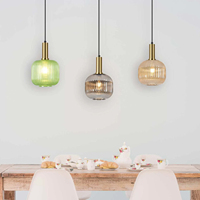 Lámpara LED de Superficie de Alta Calidad con 1 Luz, Pantalla de Cristal Ahumado E27, Base de Metal y Cristal, Diseño Elegante para Hogar y Oficina