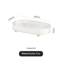 Multifunctionele PET-afvoerschalen met gouden poten voor keuken, woonkamer, badkamer, tafellamp, luxe retro theeservies, fruitorganisatie