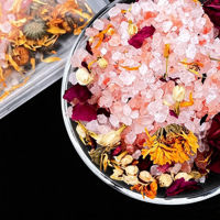 Oferta Especial: Sal del Himalaya Natural Orgánica Hecha a Mano con Partículas de Cristal de Lavanda, Exfoliante y Blanqueadora, para Baño de Spa Corporal y de Pies Navideño