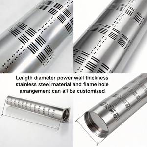 Brûleurs en acier inoxydable en gros, ODM OEM, personnalisables en profondeur (diamètre, longueur, puissance, épaisseur de paroi) pour chaudières à gaz commerciales - Product Image 2