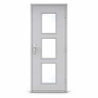Porte extérieure en PVC résistant aux intempéries, porte en PVC étanche, porte en PVC hermétique pour les projets de villas et de bâtiments résidentiels