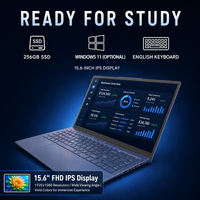 1. Ordinateur portable 15,6 pouces neuf, AMD Ryzen 3 3200U Quad Core, 8 Go de RAM, 256 Go de SSD, Full HD IPS, Windows 11, ordinateur portable pour étudiants