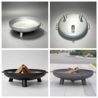 Brasero moderne en acier Corten avec surface thermolaquée pour usage extérieur, décoratif, pour brûler du bois, barbecue