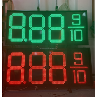 Tanda iklan LED kustom stasiun bensin tanda Pylon stasiun bensin tampilan harga harga tanda Led