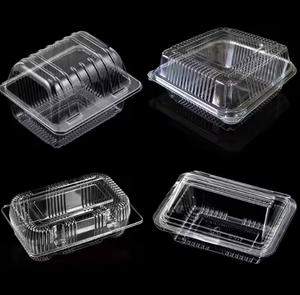 Tốt nhất bán vỏ sò thực phẩm container rõ ràng thân thiện với môi Pet vỏ sò nhựa thực phẩm dùng một lần món tráng miệng container với nắp - Product Image 5