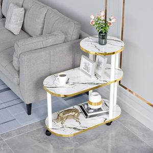 Mesa Auxiliar de Estilo Nórdico Moderno, Ligera y de Lujo, Mesa de Centro Simple para Sala de Estar, Multi-Nivel, para Apartamentos Pequeños - Product Image 1