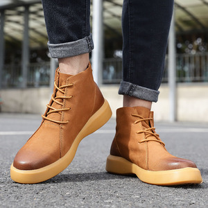 Botas de Invierno con Cuello Alto, Forro de Piel, Cuero Genuino, Estilo Casual - Product Image 5