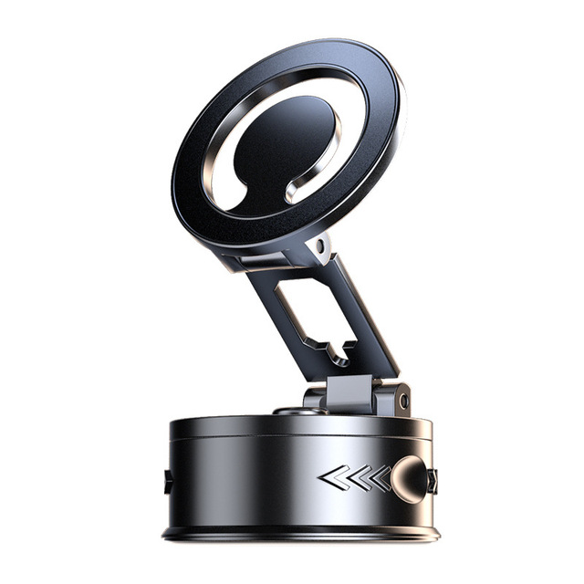 Magnetic Car Phone Holder Foldable Vacuum Suction Cup Cell Phone Holder 360 Rotation for iPhone 16/15/14/13/12 Plus/Pro/Max/Mini