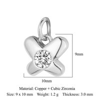 Cuivre Zircon bricolage accessoires argent coupe princesse petits pendentifs papillon éléphant oeil pied serrure conceptions pour les fêtes de mode