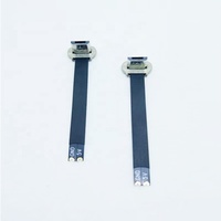 Conector micro-USB macho-hembra para iluminación USB con cable plano O una placa de circuito impreso flexible (FPC)
