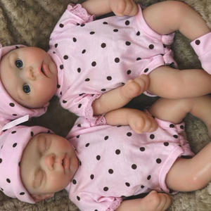 Poupées bébés en silicone de 13 pouces, avec poids, pour filles [NON en vinyle], corps entier en silicone, avec accessoires complets et boîte cadeau - Product Image 1