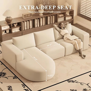 Hot Trending Products 2026 Alibabaa Low MOQ Extendable Compression Pack <b>Sofa</b> with Right Chaise <b>for</b> Hotel & Living Room Use - Product Image 6
