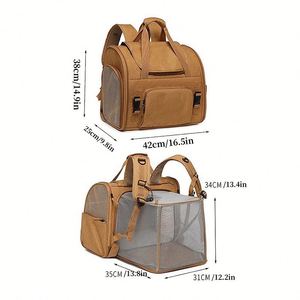 Breathable Expandable <b>Cat</b> <b>Backpack</b> Soft-sided Foldable Pet Travel Carrier for Small Animals Outdoor Walking - Product Image 4