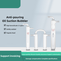 Bouteille d'absorption d'huile anti-refoulement en borosilicate haute résistance, type boule droite, avec piège à froid OEM
