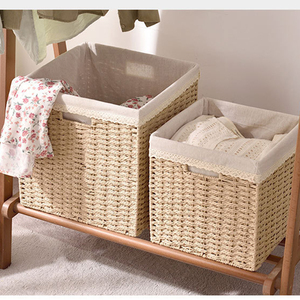 الأكثر مبيعًا سلة كلاسيكية مصنوعة يدويًا من القماش من أفضل البائعين للتخزين - Product Image 3