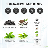 Dentifrice en Mousse Blanchissant Naturel Végétalien Riche en Minéraux au Charbon Actif et aux Herbes, Sans Fluorure, en Gros