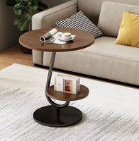 Table basse de style européen léger et luxueux, table basse moderne créative à double niveau, canapé, table d'appoint pour salon
