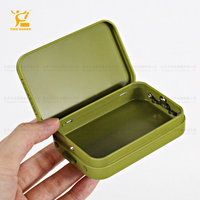 Vente en gros imprimé personnalisé vert résistant aux enfants grande boîte en fer blanc Oem & Odm Cigarettes Pilule de qualité alimentaire CR Boîtes Boutons latéraux Emballage