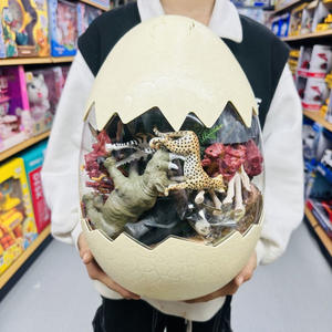 Jouet d'oeuf <span class=keywords><strong>de</strong></span> dinosaure en plastique pour enfants Triceratops Tyrannosaurus Rex monde Jungle insecte modèle Animal sauvage pour mâle fille Cognition - Product Image 5