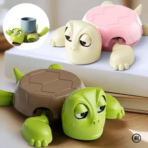 <span class=keywords><strong>Sous</strong></span>-<span class=keywords><strong>verre</strong></span> en plastique imprimé en 3D Tortue en panne, support isolant décoratif pour tasses à café/thé, pour la maison et le bureau, avec expression amusante - Product Image 1