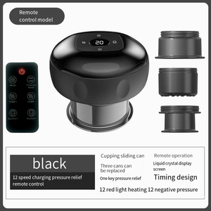 Hijama terapia eléctrica ventosa de vacío 12 engranajes Dispositivo de ventosas terapia de meridianos masajeador de ventosas para quemar grasa con control remoto - Product Image 3
