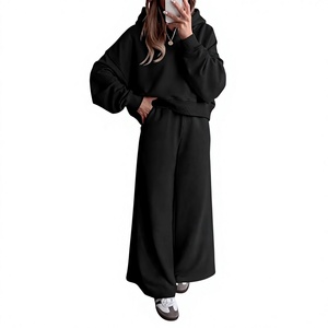 Conjuntos de 2 Piezas para Mujer Hechos a Medida por OEM, Sudaderas con Capucha de Manga Larga, Pantalones Deportivos de Pierna Ancha, Conjuntos Deportivos, Ropa Urbana, Conjuntos de Otoño 2026 - Product Image 3