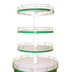 सस्ता और छोटा सुंदर समायोज्य भारी शुल्क स्टील सुपरमार्केट डिस्प्ले रैक, गोलाकार प्लेट 60 किलो/लेयर लोड क्षमता के साथ - Product Image 2