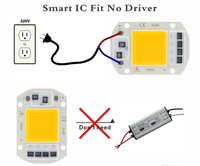 Led Putih Hangat Cob 10W 50W 150W 200W 100W