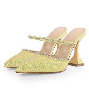 <span class=keywords><strong>Sandali</strong></span> da <span class=keywords><strong>donna</strong></span> Sexy graziosi <span class=keywords><strong>sandali</strong></span> estivi di colore giallo - Product Image 5