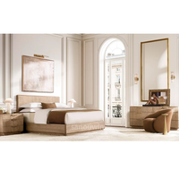 Offre Spéciale – Ensemble de Meubles de Chambre en Bois de Chêne Style Minimaliste à Prix Réduit – Lit d'Intérieur, Lit Professionnel, Lit Plat, Ensemble de Lit Domestique