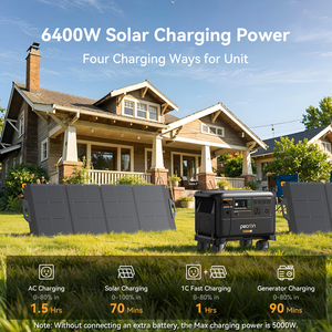 USA Stock PECRON F5000LFP Solar <b>Generator</b> 7200W 5120Wh 120V/240V Plus Extension Battery FP5000-48V for Home Backup - Product Image 2