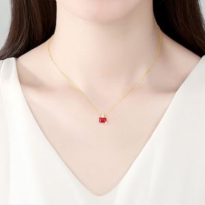 Parure de bijoux en argent 925 plaqué rhodium avec zircon, collier, boucles d'oreilles et bague, cadeau de luxe pour femme, idéal pour mariage et soirée, coupe émeraude classique - Product Image 6