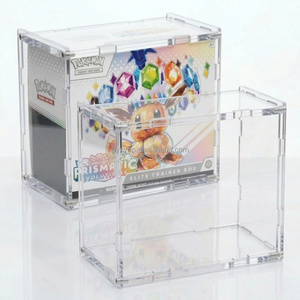 Boîtier en acrylique pour <span class=keywords><strong>Pokémon</strong></span> ETB, boîte de protection à fixation par vis, vitrine transparente à 99 % résistante aux UV pour boîte de cartes - Product Image 3